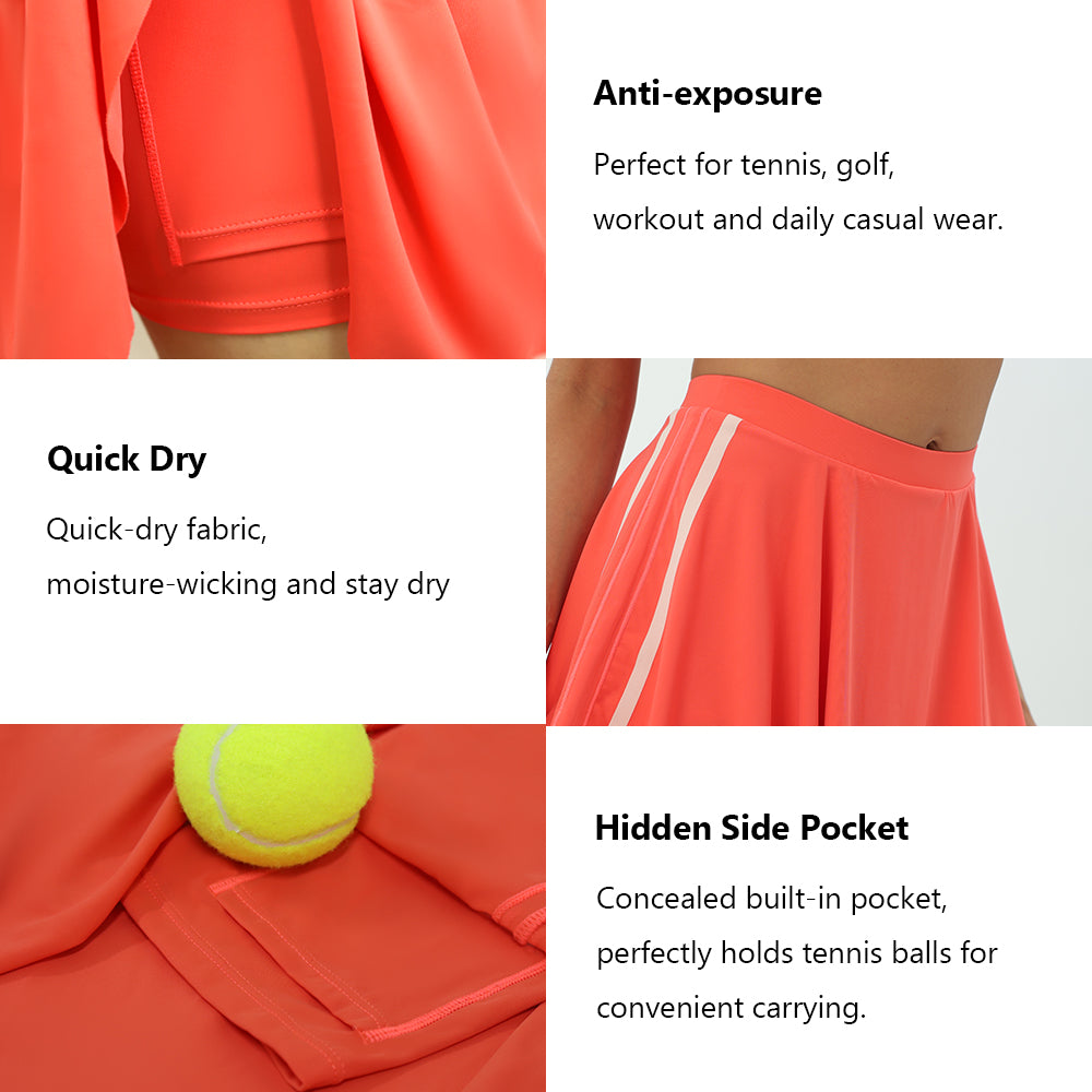 CILD Women's A-Line Tennis Skort with Built-In Shorts - image 5