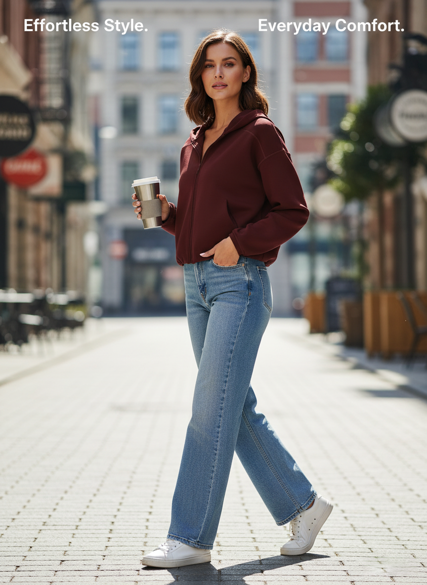 Women's hooded sweater