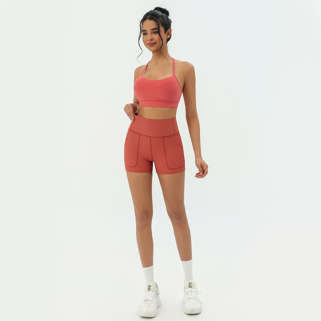 CILD Women's Ribbed High Waisted Biker Shorts - image 2