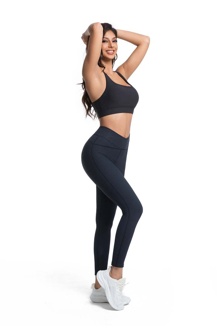 CILD YOGA High-Waisted Shaping Active Yoga Set with Backless Top