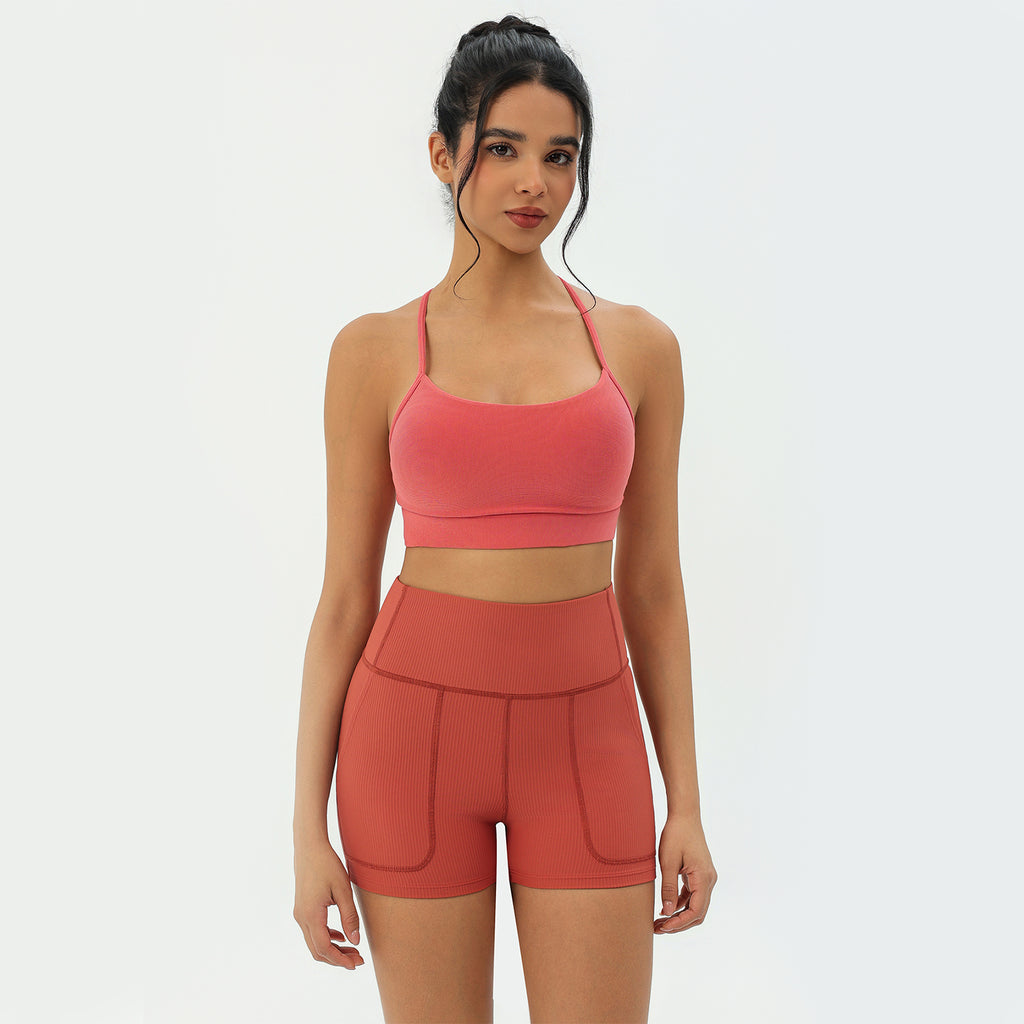 CILD Women's Ribbed High Waisted Biker Shorts - image 4