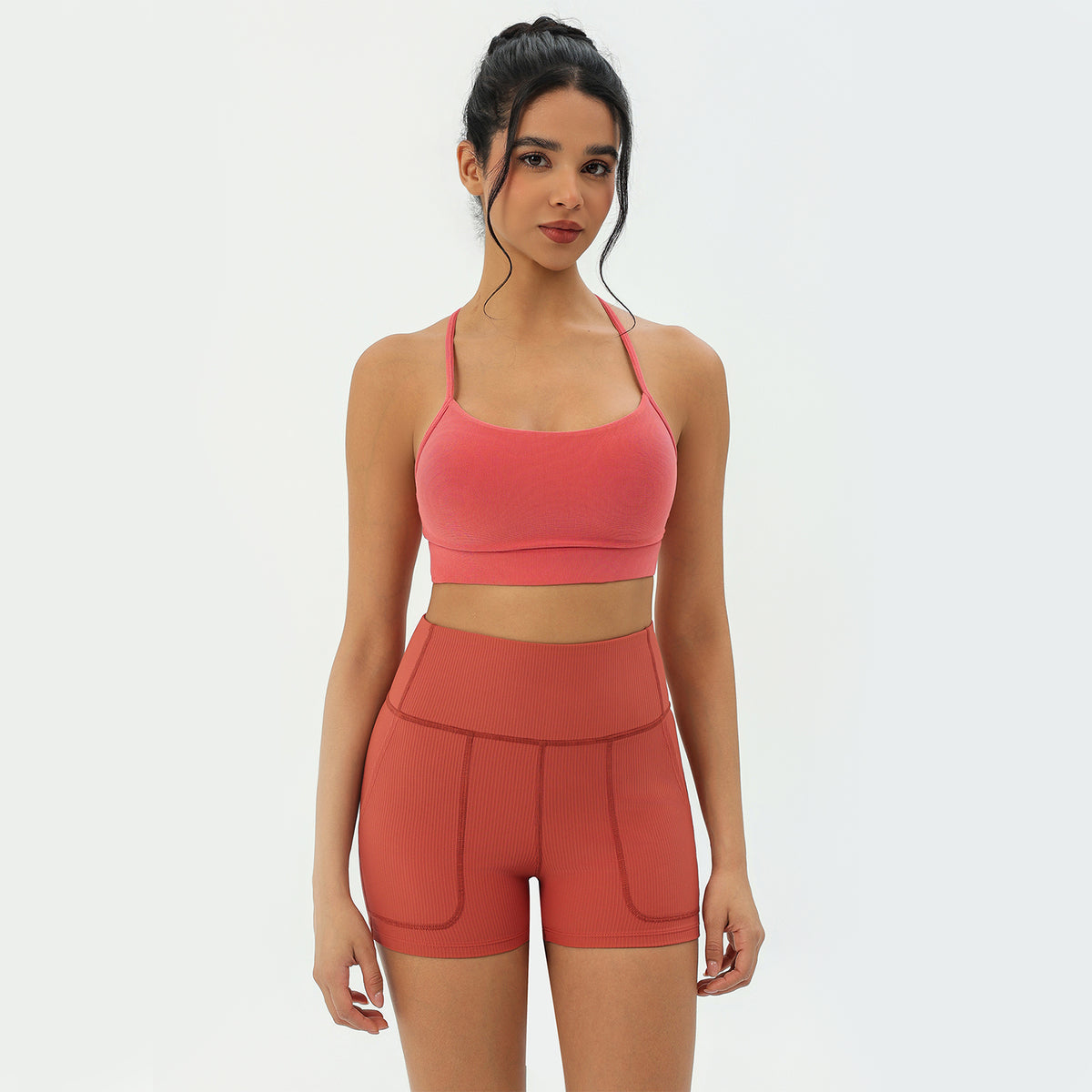 CILD Women's Ribbed High Waisted Biker Shorts - image 4