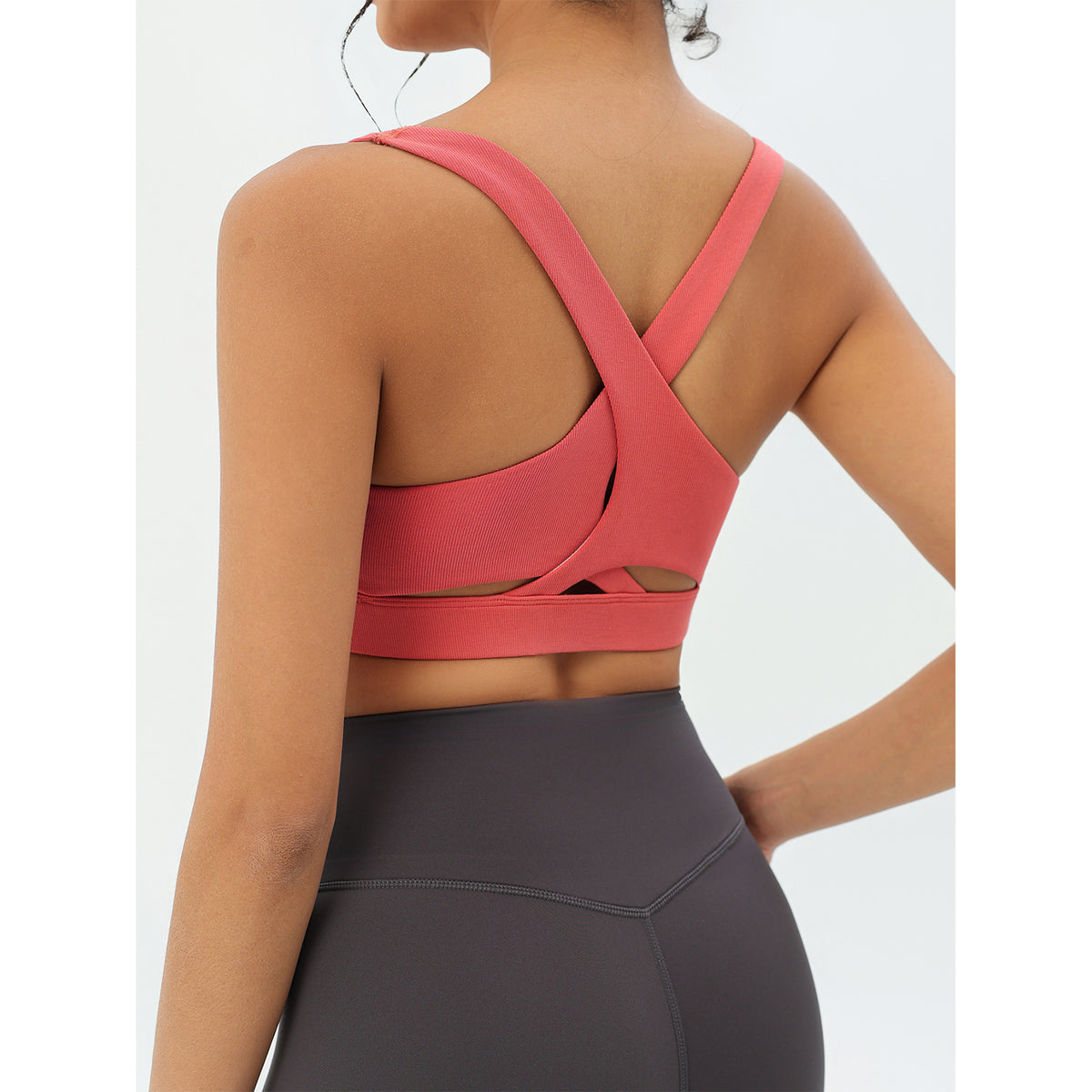 CILD Women's Crossover-Back Racerback Sports Bra - image 6
