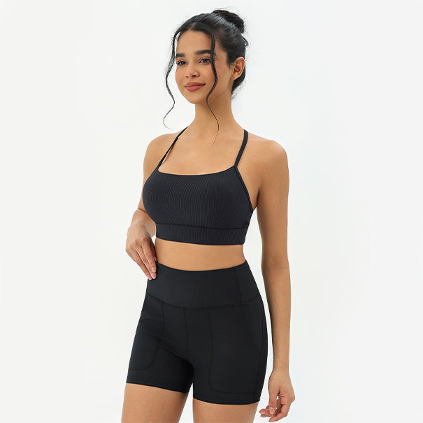 CILD Women's Ribbed High Waisted Biker Shorts - image 4