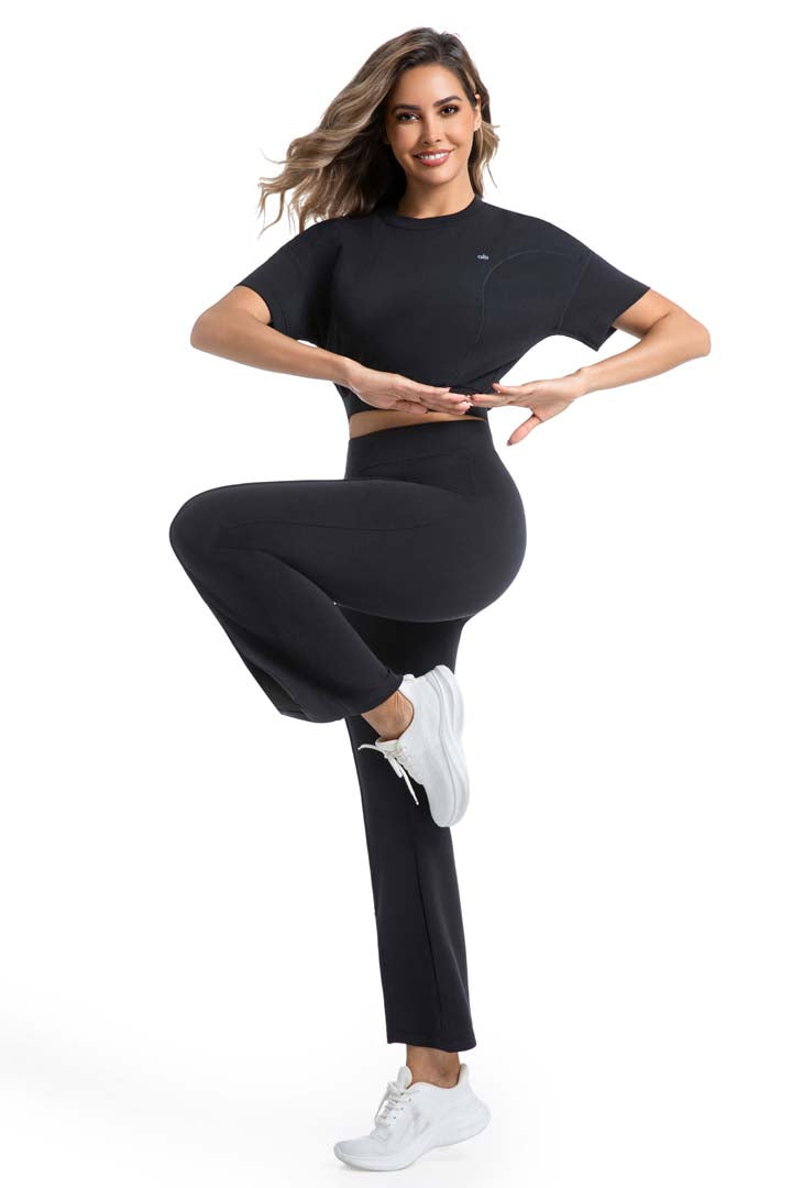 CILD YOGA Effortless Modal Flare Pants & Hoodie Co-ord Set