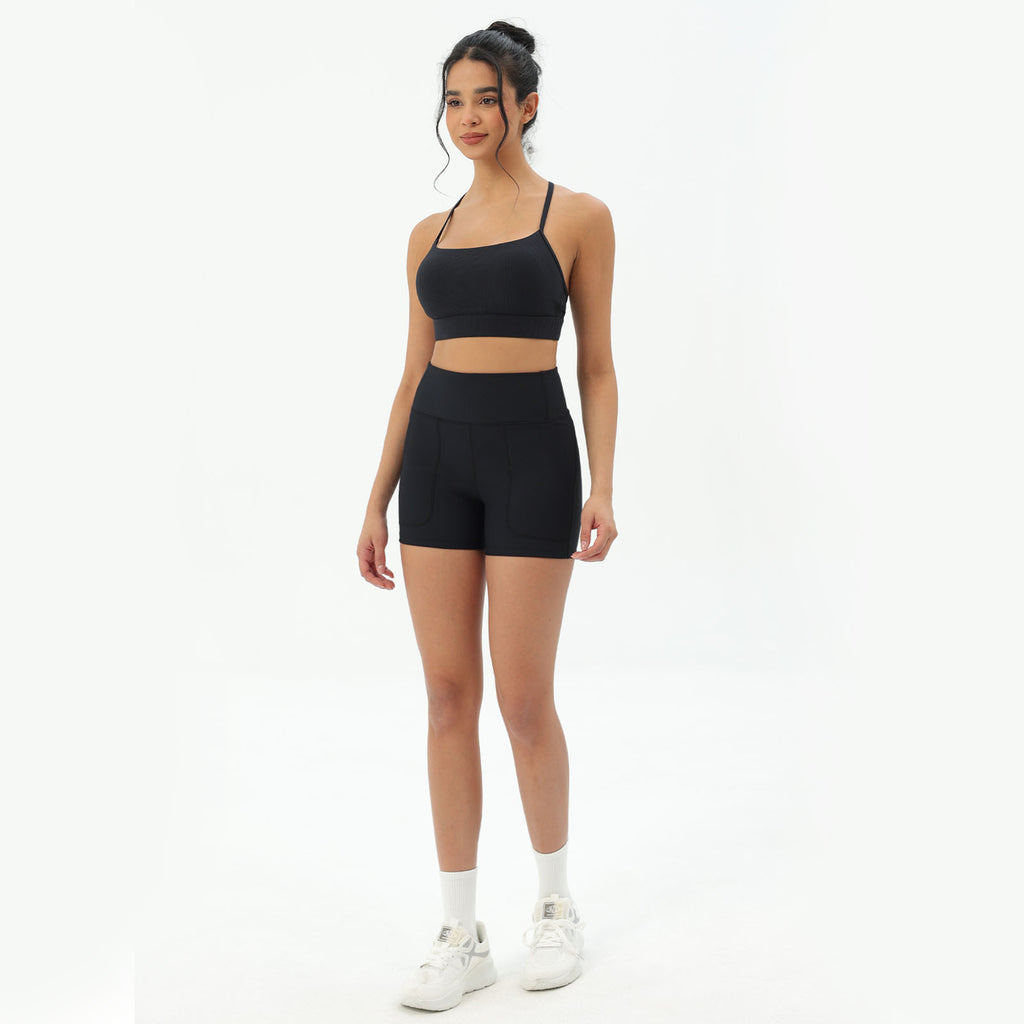 CILD Women's Ribbed High Waisted Biker Shorts - image 2