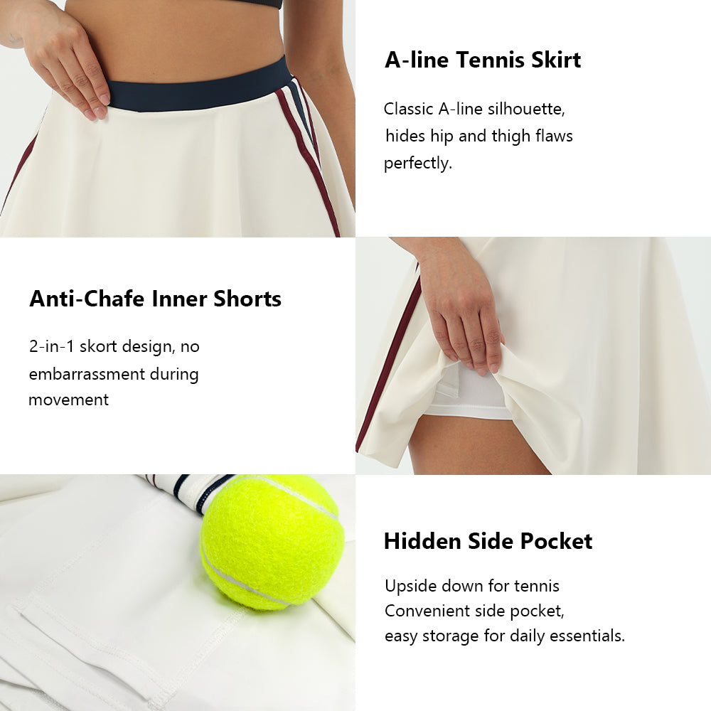 CILD Women's A-Line Tennis Skort with Built-In Shorts - image 6